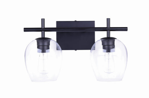 Canarm - IVL1019A02BK - Two Light Vanity - Cain - Black