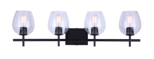 Cain Four Light Vanity Black
