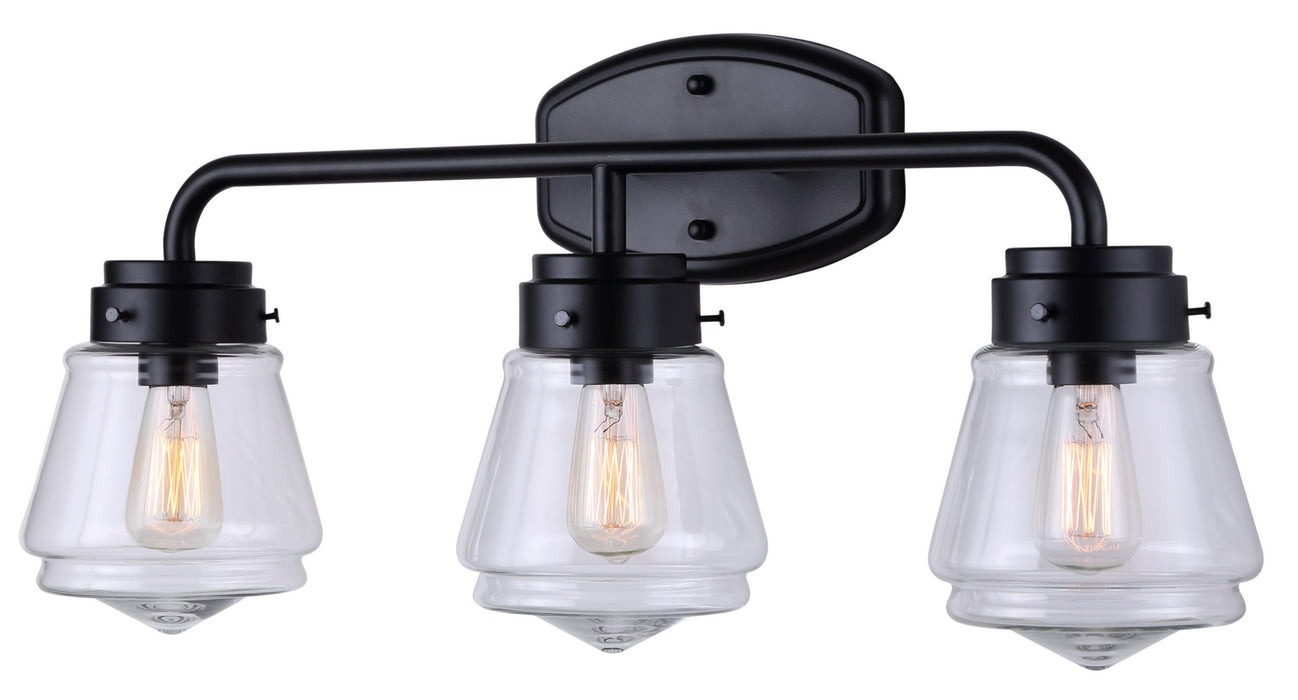 Canarm - IVL682A03BK - Three Light Vanity - Lochlan - Black