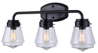 Canarm - IVL682A03BK - Three Light Vanity - Lochlan - Black