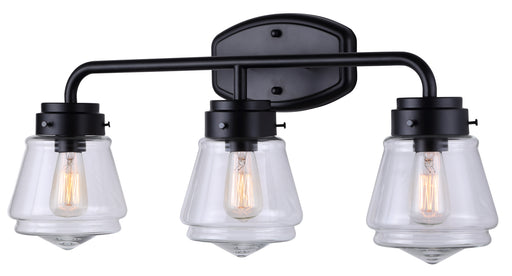 Lochlan Three Light Vanity Black