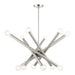 Livex Lighting - 45586-91 - 12 Light Chandelier - Stafford - Brushed Nickel w/ Black Chromes