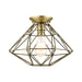 Livex Lighting - 46248-01 - One Light Flush Mount - Geometric - Antique Brass