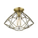 Livex Lighting - 46248-01 - One Light Flush Mount - Geometric - Antique Brass