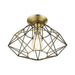 Livex Lighting - 46248-01 - One Light Flush Mount - Geometric - Antique Brass