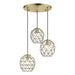 Livex Lighting - 46593-01 - Three Light Pendant - Paxten - Antique Brass