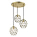 Livex Lighting - 46593-01 - Three Light Pendant - Paxten - Antique Brass