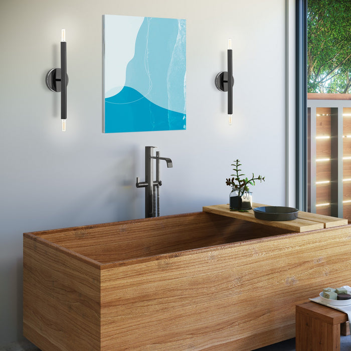 Livex Lighting - 46981-46 - Two Light Wall Sconce - Monaco - Black Chrome