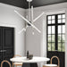 Livex Lighting - 46985-91 - Eight Light Chandelier - Monaco - Brushed Nickel w/ Black Chromes