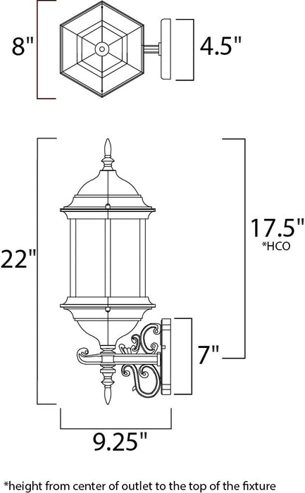 One Light Outdoor Wall Lantern-Exterior-Maxim-Lighting Design Store