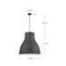 Kuzco Lighting - 494224-BK - One Light Pendant - Cradle - Black