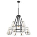 Quorum - 637-12-69 - 12 Light Chandelier - Tioga - Textured Black w/ Aged Brass