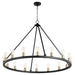 Quorum - 64-16-6980 - 16 Light Chandelier - Paxton - Textured Black w/ Aged Brass