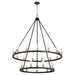 Quorum - 64-24-6980 - 24 Light Chandelier - Paxton - Textured Black w/ Aged Brass