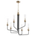 Quorum - 695-6-6980 - Six Light Chandelier - Helix - Textured Black w/ Aged Brass