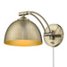 Golden - 3688-A1W AB-AB - One Light Swing Arm - Rey - Aged Brass