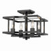 Golden - 7151-SF BLK - Four Light Semi-Flush Mount - Bellare - Matte Black