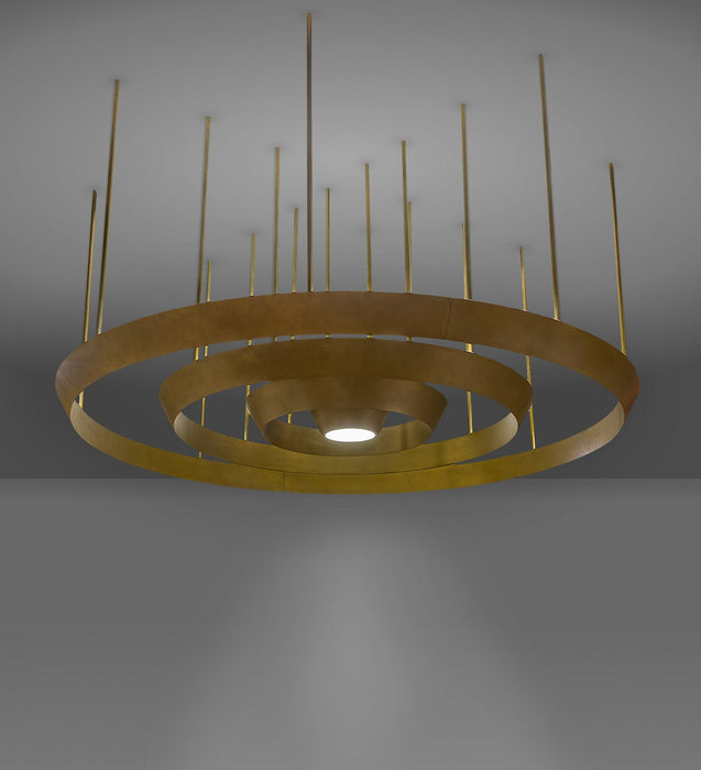 Meyda Tiffany - 172709 - LED Pendant - Zarkov - Gold Matte