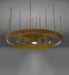 Meyda Tiffany - 172709 - LED Pendant - Zarkov - Gold Matte