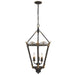Golden - 0880-3P ABI - Three Light Pendant - Matilda - Antique Black Iron