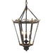 Golden - 0880-3P ABI - Three Light Pendant - Matilda - Antique Black Iron