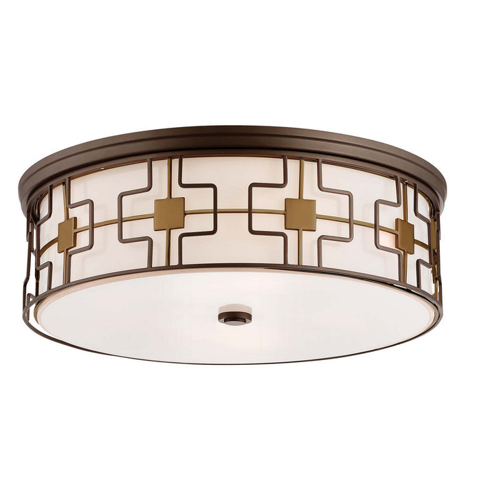 Minka-Lavery - 1846-104-L - LED Flush Mount - Dark Brushed Bronze W/Aged Bra