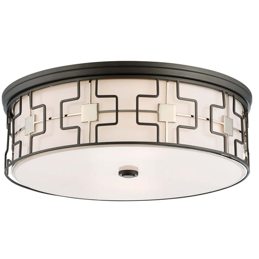 Flush Mount LED Flush Mount Dark Grey w/Polished Nickel