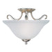 Maxim - 10120FTSN - Two Light Semi-Flush Mount - Basix - Satin Nickel