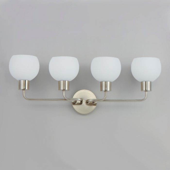 Maxim - 11274SWSN - Four Light Bath Vanity - Coraline - Satin Nickel