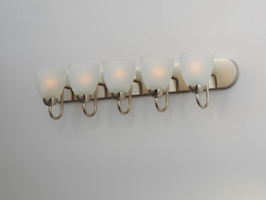 Maxim - 11385FTSN - Five Light Bath Vanity - Axis - Satin Nickel