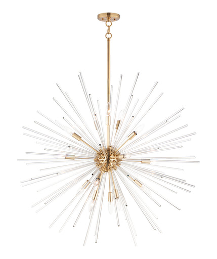 Polaris 16 Light Pendant Satin Brass