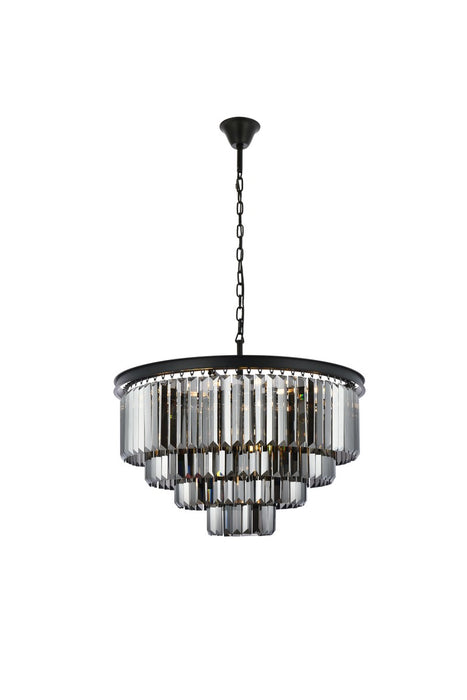 Sydney 17 Light Chandelier Matte Black-Large Chandeliers-Elegant Lighting-Lighting Design Store