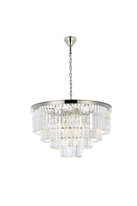 Sydney 17 Light Chandelier Polished Nickel-Large Chandeliers-Elegant Lighting-Lighting Design Store