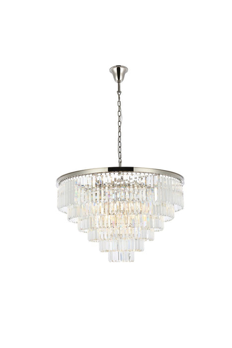Sydney 33 Light Chandelier Polished Nickel-Large Chandeliers-Elegant Lighting-Lighting Design Store