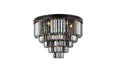 Sydney 17 Light Flush Mount Matte Black-Flush Mounts-Elegant Lighting-Lighting Design Store