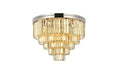 Sydney 17 Light Flush Mount Polished Nickel-Flush Mounts-Elegant Lighting-Lighting Design Store