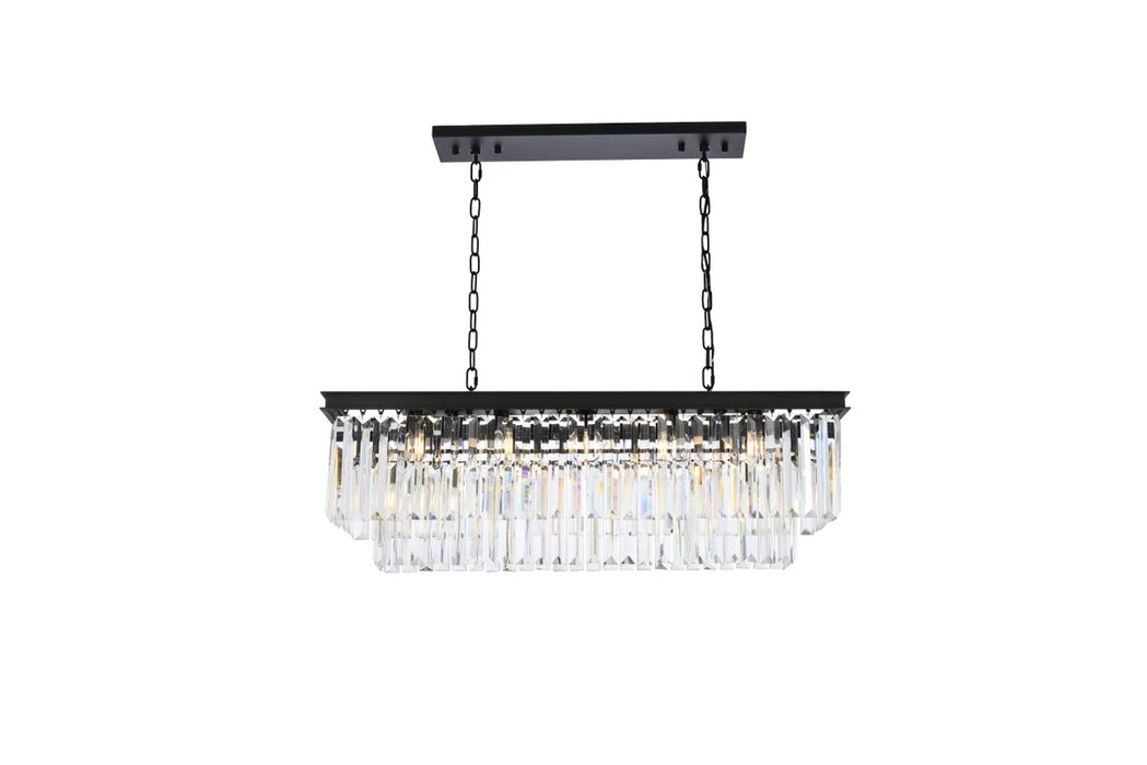 Sydney 12 Light Chandelier Matte Black-Large Chandeliers-Elegant Lighting-Lighting Design Store