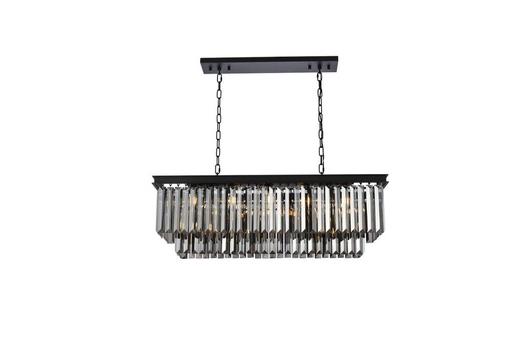 Sydney 12 Light Chandelier Matte Black-Large Chandeliers-Elegant Lighting-Lighting Design Store