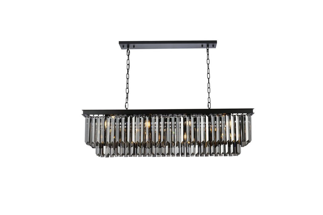 Sydney 12 Light Chandelier Matte Black-Large Chandeliers-Elegant Lighting-Lighting Design Store