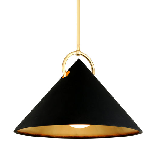 Corbett Lighting - 289-42-GL/SBK - One Light Pendant - Charm - Black And Gold Leaf