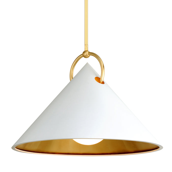 Corbett Lighting - 290-43 - One Light Pendant - Charm - Gold Leaf/White