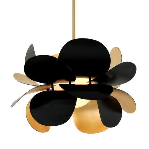 Corbett Lighting - 308-42-GL/SBK - One Light Pendant - Ginger - Gold Leaf/Black