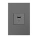 Legrand - ARUSB2AC6M4 - USB Type-A/C Outlet Module - Adorne - Magnesium