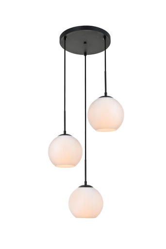 BAXTER Three Light Pendant Black