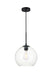 Elegant Lighting - LD2212BK - One Light Pendant - BAXTER - Black
