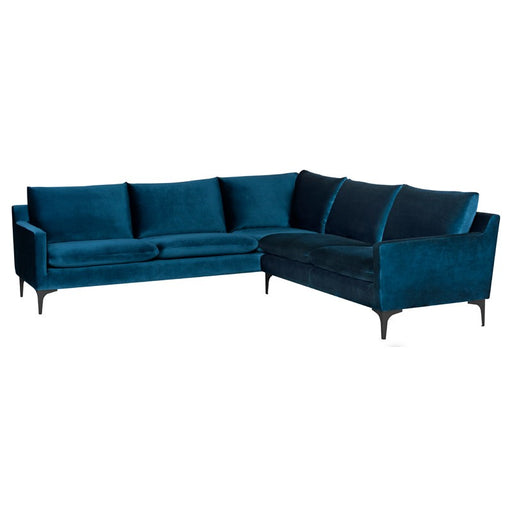 Nuevo - HGSC677 - L Sectional - Anders - Midnight Blue