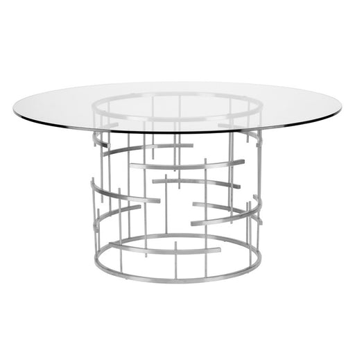 Nuevo - HGSX214 - Dining Table - Round Tiffany - Silver