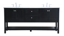 Elegant Lighting - VF27072BK - Double Sink Bathroom Vanity Set - Metropolis - Black