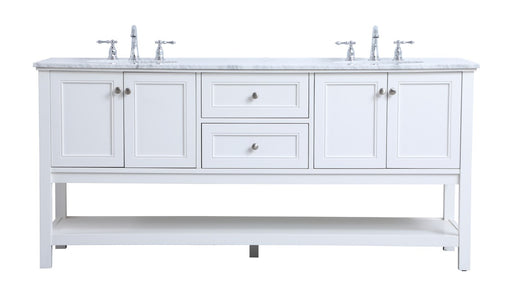 Metropolis Double Sink Bathroom Vanity Set White