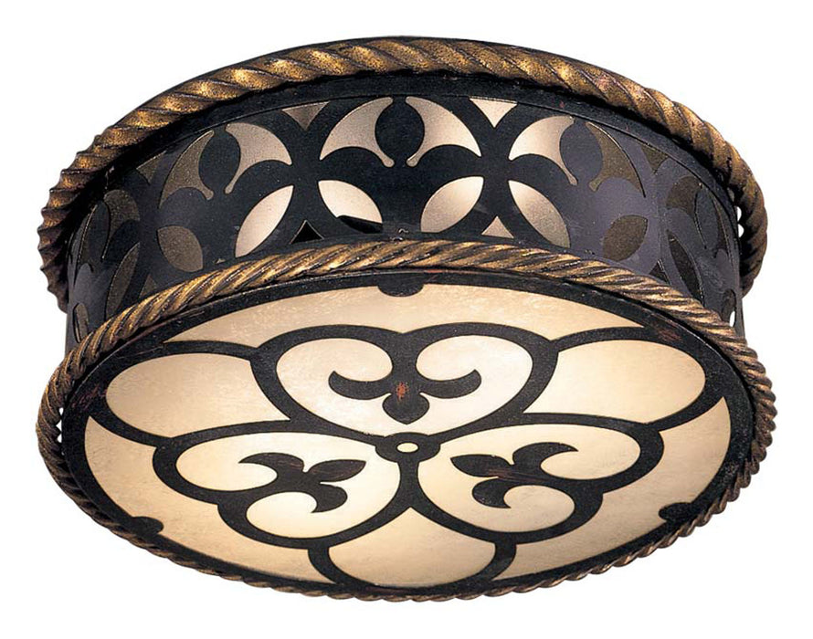 Metropolitan - N6109-20 - Two Light Flush Mount - Montparnasse - French Black With Gold Leaf Highlights